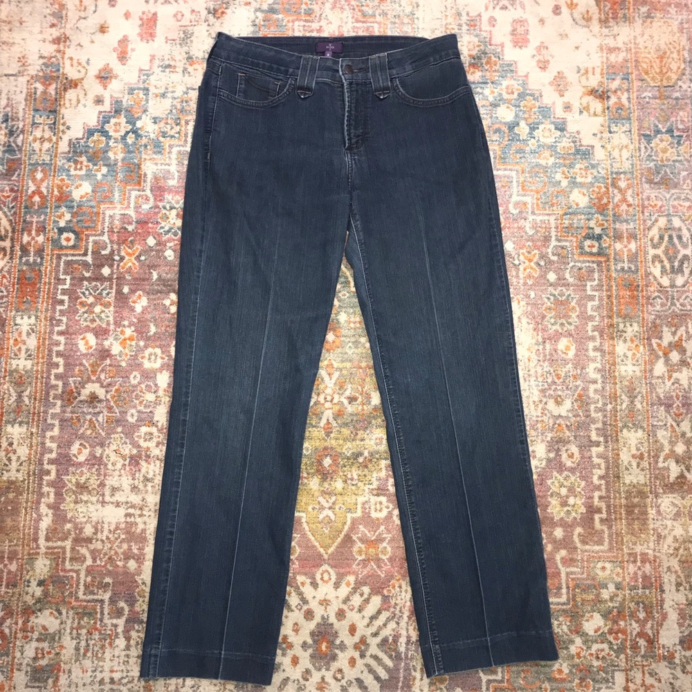 NYDJ Straight Dark Wash Jeans Women Size 8
